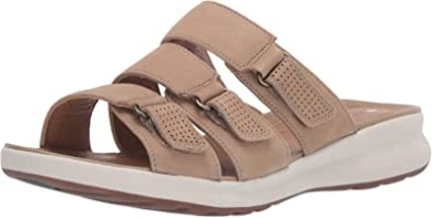 Clarks Sand Nubukleder Sandale Für Damen