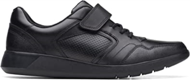 Clarks Scape Helle Jugendlederschuhe Schwarz