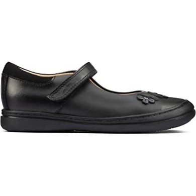 Clarks Scooter Daisy Kid Lederschuhe Schwarz