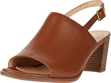 Clarks Kayl 60 Sandale Aus Hellbraunem Leder Mit Absatz Für Damen