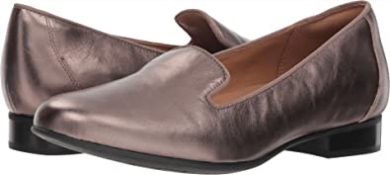 Clarks Un Blush Schritt Für Damen Pebble Metallic Leder