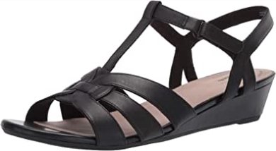 Clarks Abigail Daisy Sandale Für Damen Aus Schwarzem Leder
