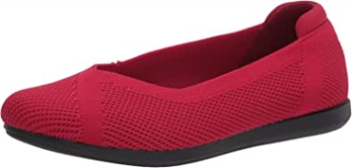 Clarks Carly Wish Ballerinas Für Damen, Roter Strick