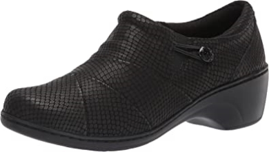 Clarks Channing Ann Loafer Für Damen Schwarz Geprägt