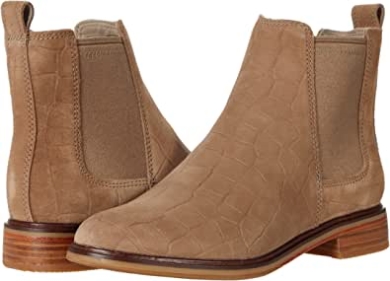 Clarks Clarkdale Arlo Chelsea Boots Damen Tan Croc