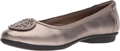 Clarks Gracellola Ballerinas Für Damen, Zinnfarbenes Leder