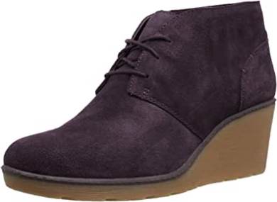Clarks Hazen Charm Fashion Boots Für Damen Aubergine Wildleder