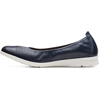 Clarks Jenette Ease Ballerinas Aus Marineblauem Leder Für Damen