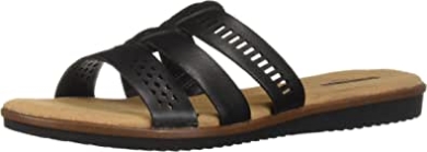 Clarks Damen Kele Wil Niedrige Sandale Aus Schwarzem Leder