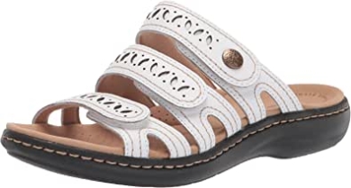 Clarks Laurieann Dee Damen Weißes Leder Leder