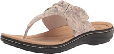 Clarks Laurieann Rae Flache Damensandale Sand Interesse