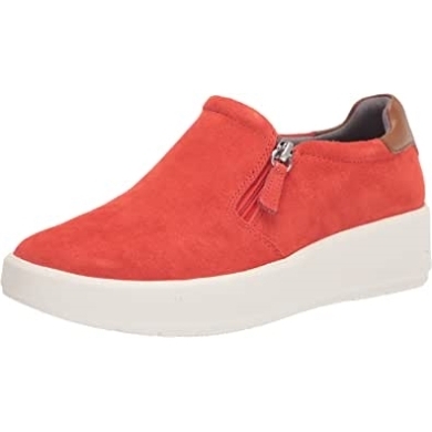 Clarks Layton Step-sneaker Für Damen, Leuchtend Orangefarbenes Wildleder