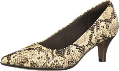 Clarks Linvale Crown Pump Für Damen Taupe Schlange Synthetik