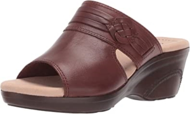 Clarks Lynette Trudie Sandale Für Damen Mahoga Ny Leder
