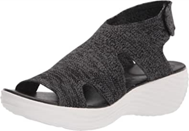 Clarks Marsail Damensandale Schwarz Gestrickt