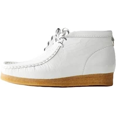 Clarks Originals Wallabee Stiefel Für Damen, Weißer Lack