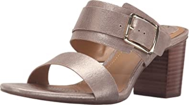 Clarks Ralene Rose Champagner Metallic Ledersandale Für Damen