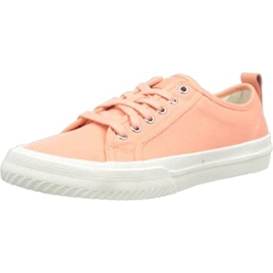 Clarks Roxby Spitzensneaker Für Damen Korallenrotes Canvas