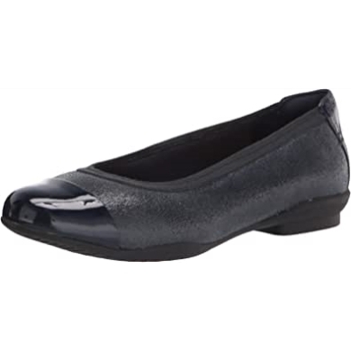 Clarks Sara Orchid Ballerinas Aus Marineblauem Leder Für Damen