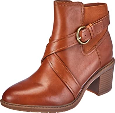 Clarks Scene Strap Ankle Boot Für Damen Karamellleder