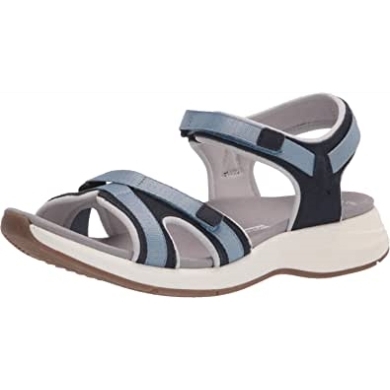Clarks Solan Drift Flache Sandale Für Damen Aus Marineblauem Wildleder