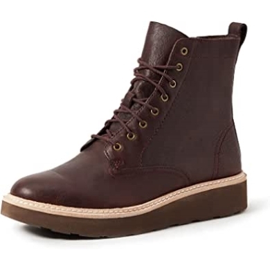 Clarks Trace Pine Slouch-stiefel Für Damen, Braunes, Burgunderrotes Leder, Burgunderrotes Leder