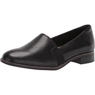 Clarks Trish Diva Loafer Für Damen Aus Schwarzem Leder