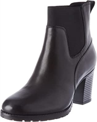 Clarks Verona Ease Fashion Damenstiefel Aus Schwarzem Leder