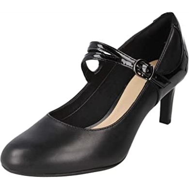 Tänzerin Reece Lederschuhe Schwarz Clarks Schwarz