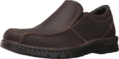 Dunkelbrauner Leder Clarks Vanek Step Loafer Für Herren