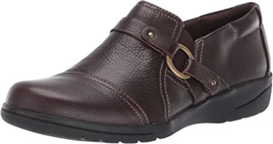 Dunkelbraunes Leder Clarks Cheyn Fame Damenpumps