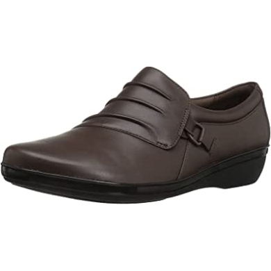 Dunkelbrauner Leder-heidi-slipper Für Damen Von Clarks