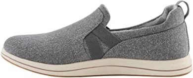 Dunkelgraues Textil Clarks Breeze Bali Loafer Für Damen, Flach
