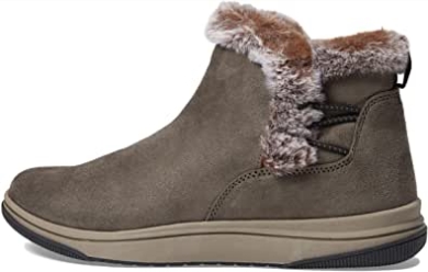 Dunkeloliv Textil Clarks Brise Pelzstiefelette Für Damen