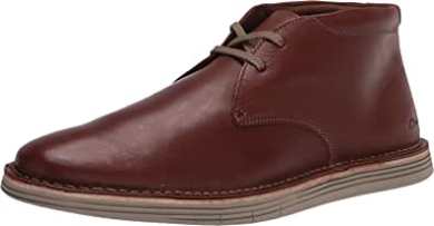 Dunkelbrauner Leder Clarks Forge Stride Chukka Boot Für Herren