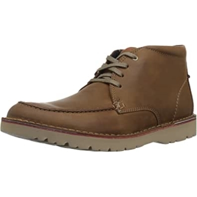 Dunkelbraunes Leder Clarks Vargo Rise Herrenstiefelette