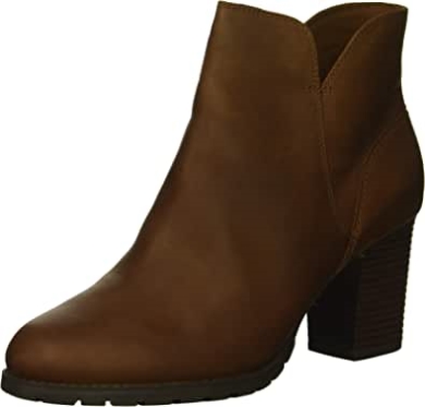 Dunkelbraunes Leder Clarks Verona Trish Fashion Damenstiefel