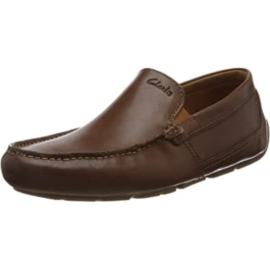 Dunkelbrauner Lederner Herrenschütze Plamoccasin Clarks
