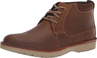 Dunkelbrauner Vargo Mittelhohe Herrenstiefelette Aus Leder Clarks