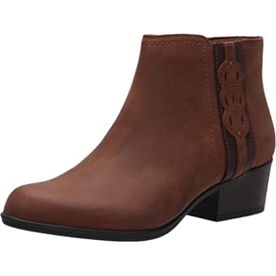 Adreena Flieder Ankle Boot Für Damen Aus Dunkelbraunem Leder Clarks