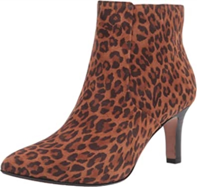 Illeana Blütenblatt-stiefelette Für Damen Aus Dunkelbraunem Leopardenwildleder Clarks