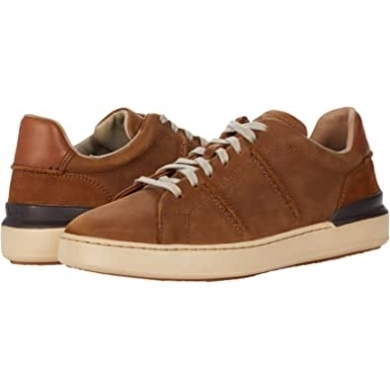Dark Tan Oily Clarks Court Lite Lo