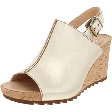 Flex Stitch Schwarzes Leder Clarks Champagner-metallic-leder