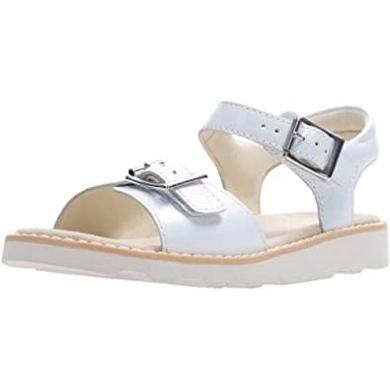 Crown Bloom T-sandalen Für Mädchen Mit Sling-back-sandalen Clarks White White Leather