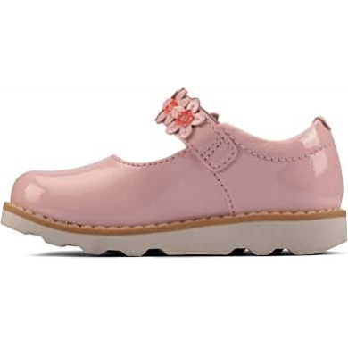 Mädchen F Untere Riemen Detaillierte Schuhe Krone Blütenblatt T Hellrosa Leder Clarks