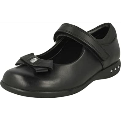 Mädchen Prime Sprung Knöchelriemen Ballerinas Kind Black Clarks