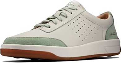 Grün Weiß Clarks Hero Air Lace Damen Lässige Turnschuhe