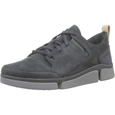 Grau Dunkelgrau Nubuk Clarks Tri Turn Low-top Damenturnschuhe