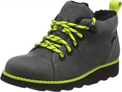 Grauer Leder Clarks Crown Tor K Chukka-stiefel Für Jungen