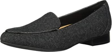 Grauer Tweed-clarks-mädchen-loafer In Blush-optik